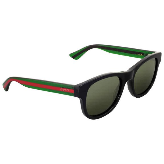 GG0003S-002 Black/Green 52mm Gucci GG0003S Urban Men Wayfarer Sunglasses