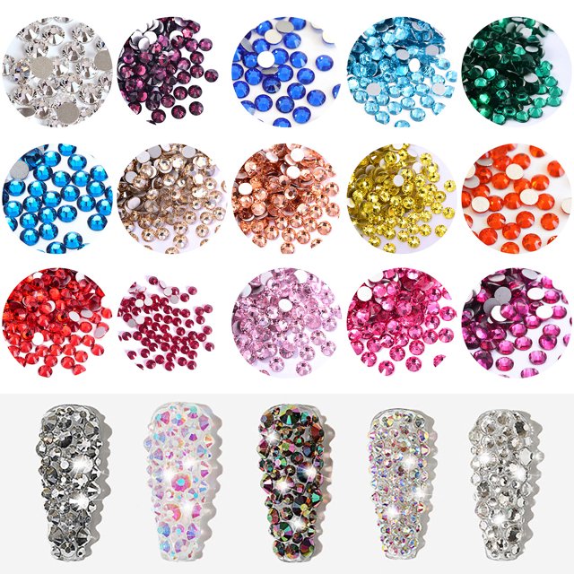 YAOMOBB Rhinestone Jewelry Making Supplies Sparkling DIY Flatback Rhinestones Embellishments for Nail Art and Jewelry Making