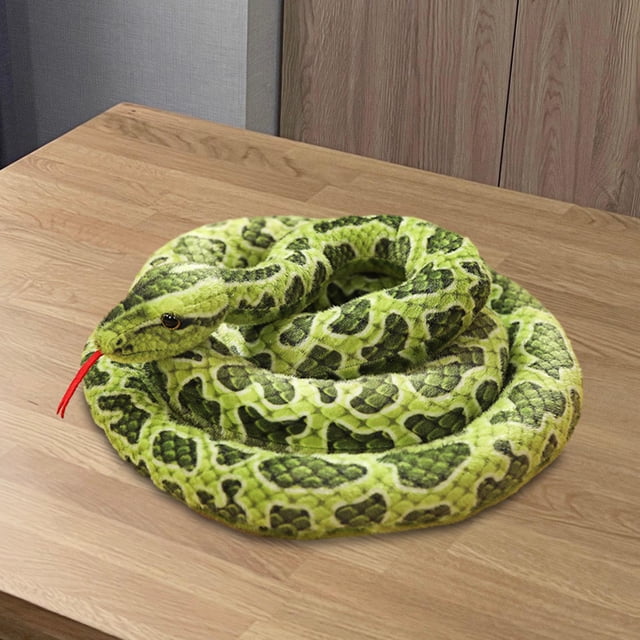 Muñeco de peluche de serpiente CUTICAT Juguete de peluche Animal de serpiente Verde