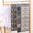 thumbnail image 2 of Caja de almacenamiento de sujetador de 1 pieza para armario, caja de almacenamiento de sujetador colgante, caja de almacenamiento de sujetador de doble cara, gris, 2 of 4