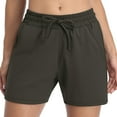 thumbnail image 3 of Women's Lounge Running Shorts Elastic Waist Gym Athletic Shorts with Pockets, 3 of 6