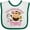 White and Green, variant on Inktastic Little Monkey Girl 2nd Birthday Girls Baby Bib
