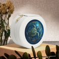 thumbnail image 6 of Naloa Artistic Turtle Earth Round Jewelry Box, Travel Jewelry Organizer, 3.9 x 3.9 x 2in Jewelry Storage Box for Women-White, 6 of 7