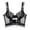 Black, variant on Wancir Women's Sexy Lace Push Up Plus Size Bra Sheer Balconette Underwire Unlined