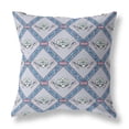 thumbnail image 1 of Amrita Sen CAPL475FSDS-ZP-18x18 Oreiller en Daim Lotus Paon avec Insert Gris Bleu Mer Rose, 1 of 4