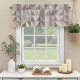 thumbnail image 3 of Geometric Triangle Window Valance Curtain Ombre Cream-Coloured Brown Rod Pocket Short Curtain for Living Room, Bedroom & Kitchen Window Decor 42x12in, 3 of 8