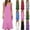 Pink, variant on New Plus Size Dresses for Women Summer Fashion Casual Comfortable Sleeveless Round--Neck Solid Dress