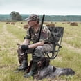 thumbnail image 5 of REDCAMP 360° Swivel Hunting Chair for Ground Blinds, Portable Folding Camping Chair for Adults Hunting Seats with Hard Arms, Black, 5 of 9