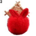 thumbnail image 5 of Xinyolin Cute Faux Fur Rabbit Ear Soft Pom Pom Ball Key Ring Chain Keychain Bag Decor, 5 of 8
