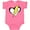Hot Pink, variant on Lightning Bolt Heart Boys or Girls Baby Bodysuit