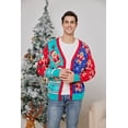thumbnail image 4 of BounceUp Mens Ugly Christmas Sweater Cardigan V Neck Button Front Long Sleeve Knitwear, 4 of 7