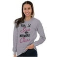 thumbnail image 4 of Full of Sass No More Class Graduation Women Plus Size Long Sleeve Graphic Tee Brisco Brands 3X, 4 of 5
