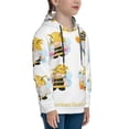 thumbnail image 3 of Pofeuu Gnomes Honey Bee Print Kids Pullover Hoodies Warm Thick Hooded Sweatshirt with Packet for Boys Girls-Small, 3 of 6