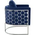 thumbnail image 4 of Meridian Furniture Casa Navy Velvet Upholstereded Chair, 4 of 10