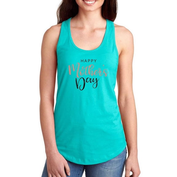 Mothers Day Pink Noir Text Racerback Tank Women -Image by Shutterstock, Female x-Large