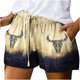 thumbnail image 2 of ICHUANYI Clearance Women's Solid Color Casual Summer High Waist Shorts(Brown, L) ICHUANYI WER2023080914701, 2 of 8