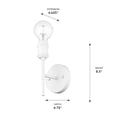 thumbnail image 5 of Wry Lighting Axel 1-light Wall Sconce in Matte White, 5 of 11