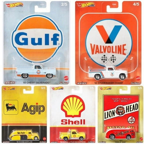 Hot Wheels 2020 Pop Culture Dash H "Fuel" Series Diecast Model Cars Play Vehicles Set, All Ages, Metal, 5 Count