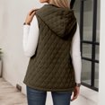 thumbnail image 6 of Gaexia Womens Vest Jacket,Winter Lightweight Quilted Hooded Vest Warm Thin Padded Sleeveless Jacket Cozy Soft Lined Casual Fall Fashion Outerwear, 6 of 6