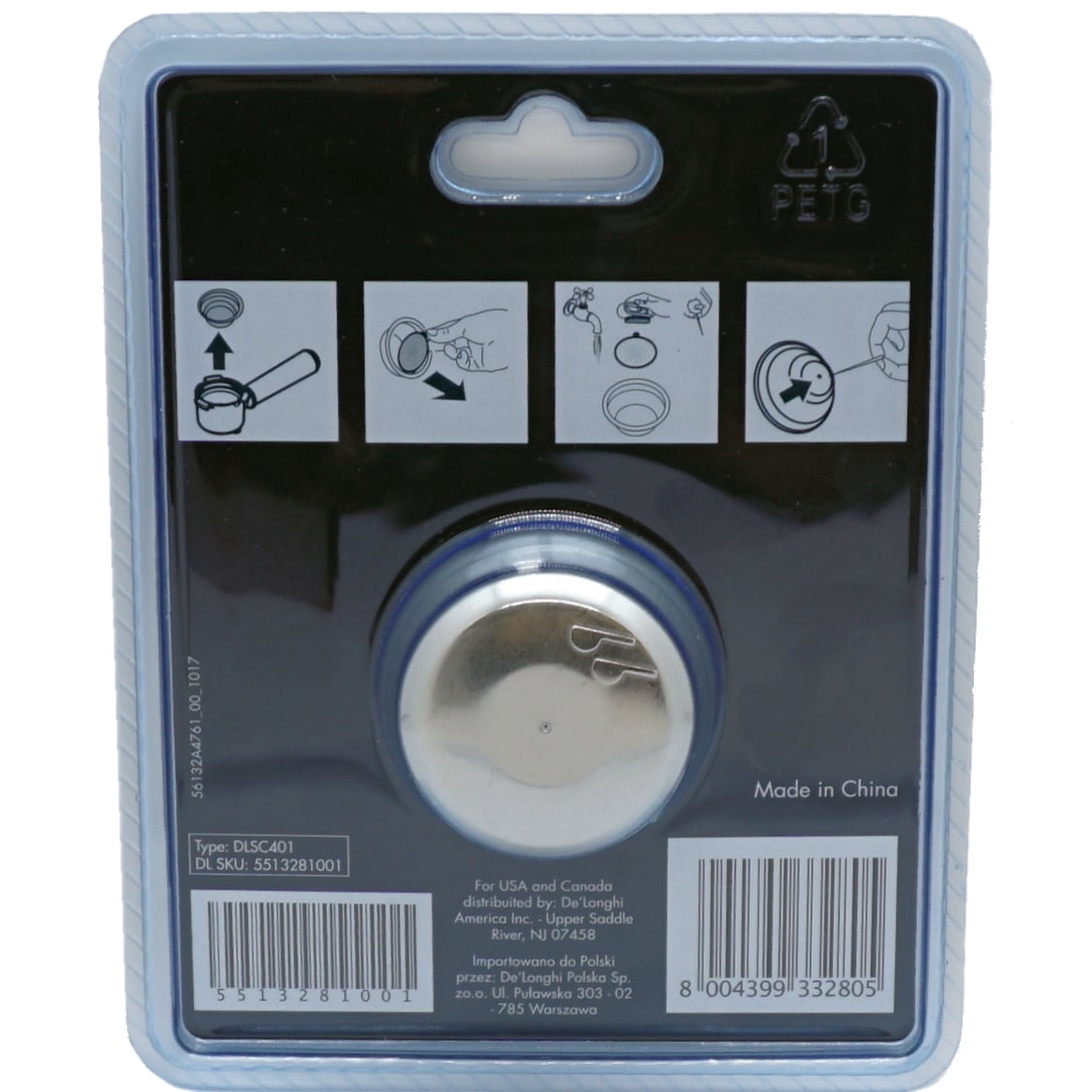 Easy Clean 2 Cup Filter fits De'Longhi Espresso/Cappuccino Machines, 5513281001