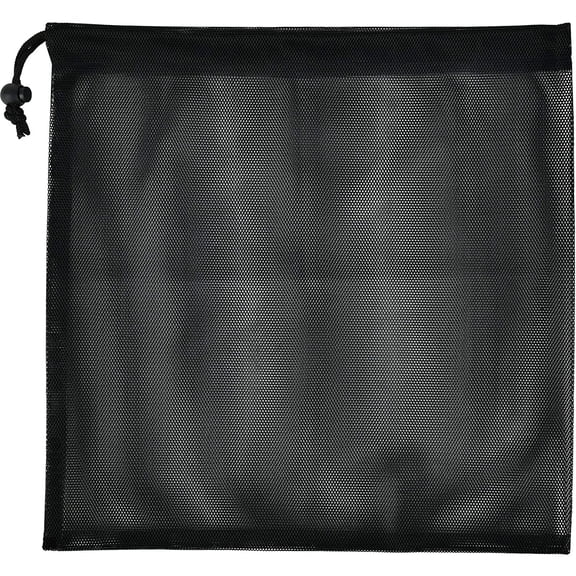 Simple Deluxe 1 Pack 13"x 13" Pond Pump Barrier Bag Filter Netting, Black Media Bag with Drawstring