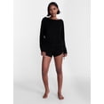 thumbnail image 2 of No Boundaries Waffle Knit Sleep Top, Women’s and Women’s Plus XS-2X, 2 of 5
