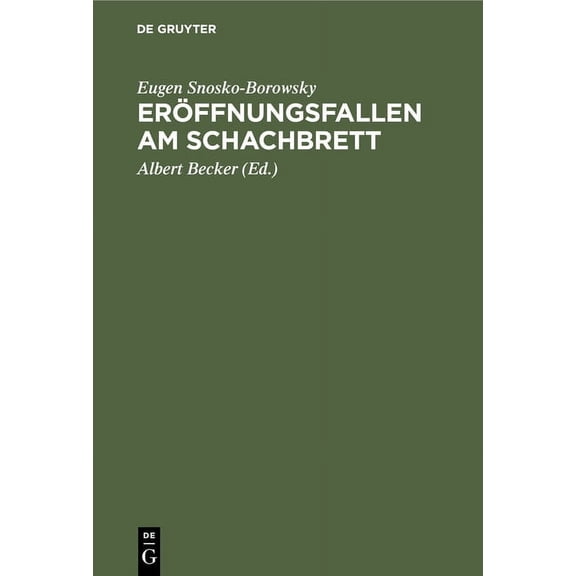 ErÃ¶ffnungsfallen Am Schachbrett, (Hardcover)
