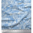 thumbnail image 1 of Soimoi Japan Crepe Satin Fabric Cloud Nature Decor Fabric Printed Yard 42 Inch Wide, 1 of 3
