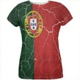 thumbnail image 1 of Distressed Portuguese Flag All Over Womens T Shirt, 1 of 2