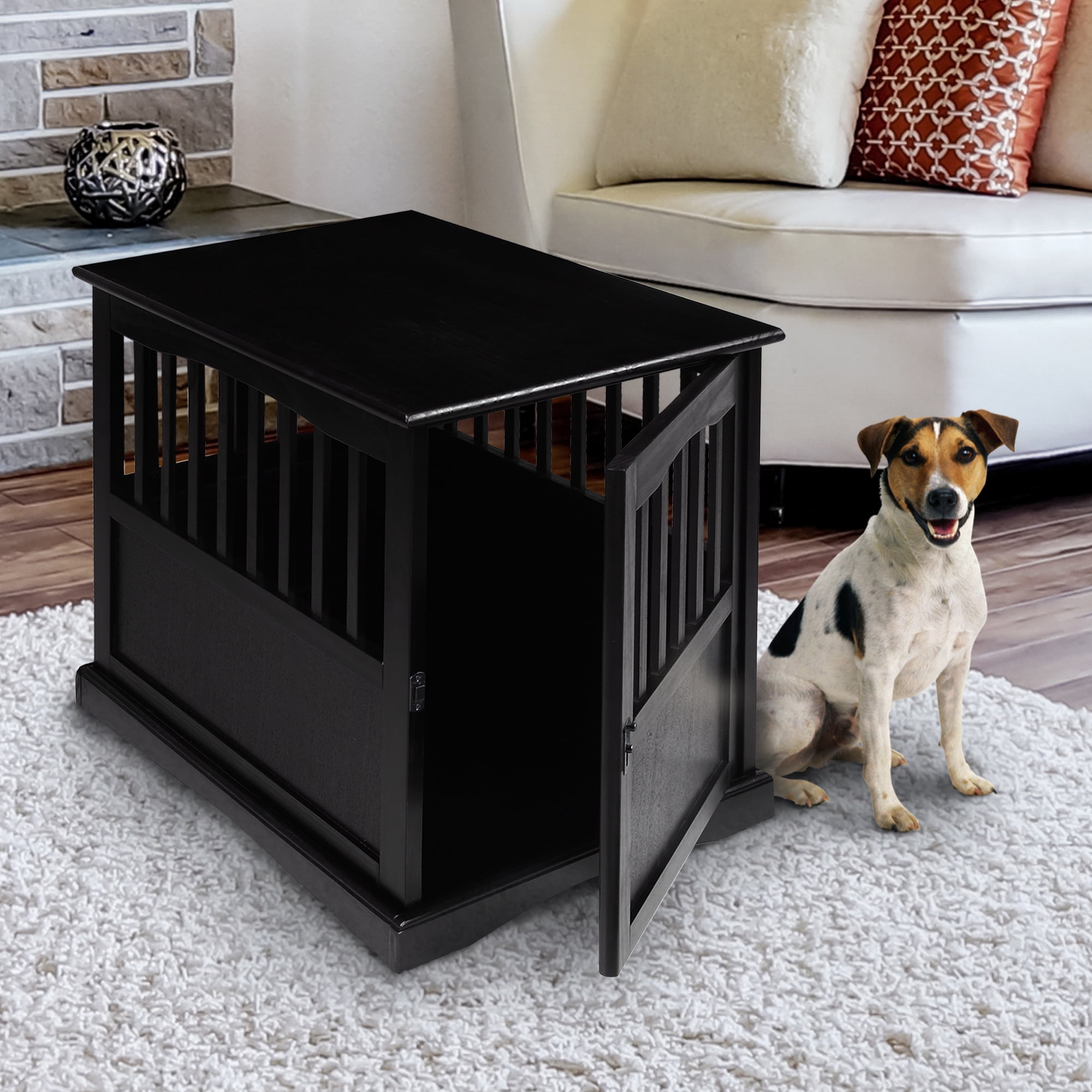 Casual Home Wooden Pet Crate End Table