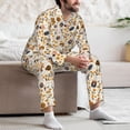 thumbnail image 7 of Daiia cute insects for Men's Long-Sleeved Pajama Set – Soft & Comfortable Sleepwear Button-Up Pajamas Cozy Lounge Wear-Large, 7 of 7