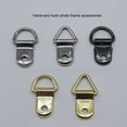 thumbnail image 2 of Riwesomey 100 Uds ganchos de Metal Trimark ganchos anillo colgante Simple suministros para el hogar perchas cuadro de pintura al óleo oro 763 Type2 NO2, 2 of 6
