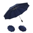 thumbnail image 2 of Reverse Umbrella Automatic Open and Close Automatic Umbrella Reverse Folding Business Umbrella with Reflective Strips Automatic Umbrella Open Close Auto, 2 of 4