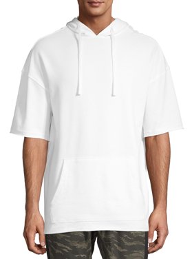 No Boundaries Men's and Big Men's Solid Short Sleeve Hoodie, up to Size 3XL