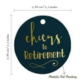 thumbnail image 6 of Inkdotpot Pack Of 100 Real Gold Foil Paper Tags Cheers To Retirement Favor Hang Tags, 6 of 6