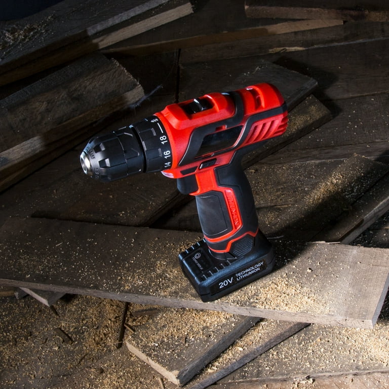 Stalwart 65 Pc Cordless Drill Set with Lithium Ion Battery and