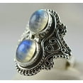 thumbnail image 3 of Navya Craft Rainbow Moonstone Oval 925 Sterling Silver Handmade Women Statement Ring Size 8.0, 3 of 4