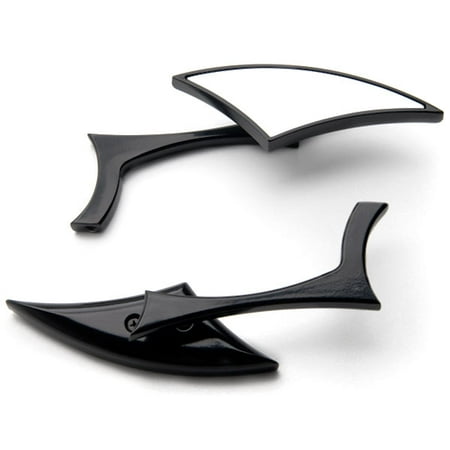 Yamaha Mirror Adapters - Krator Custom Rear View Mirrors Black Pair w/Adapters For Yamaha Raider S XV 1900 XV1900