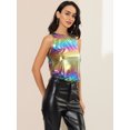 thumbnail image 3 of Camiseta Sin Mangas Allegra K Chaleco Brillante Metálico Vistoso XL, 3 of 6