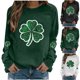thumbnail image 1 of RKSTN Women's St Patrick's Day Sweatshirt Plus Size Crewneck Irish Gift St Patricks Luckys Shamrocks Graphic Print Hoodless Sweatshirts Top Womens Casual Round Neck Loose Fits Long Sleeve T Shirts, 1 of 5