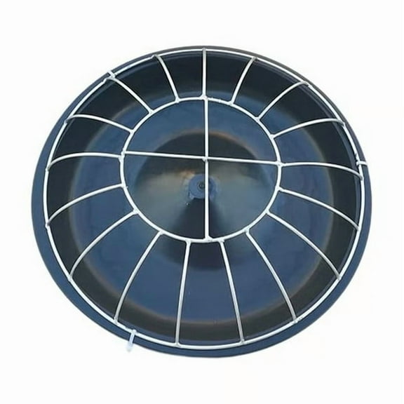Chicken Feeder Bird Feeding Bucket Goose Feeder Dispensing Feed Tray for Chook Hen, Large Capacity Round Automatic Poultry Feeder