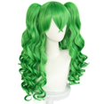 thumbnail image 1 of Peluca para cosplay, pelo sintético, color verde, de Lolitas Curlys, anime, 1 of 3