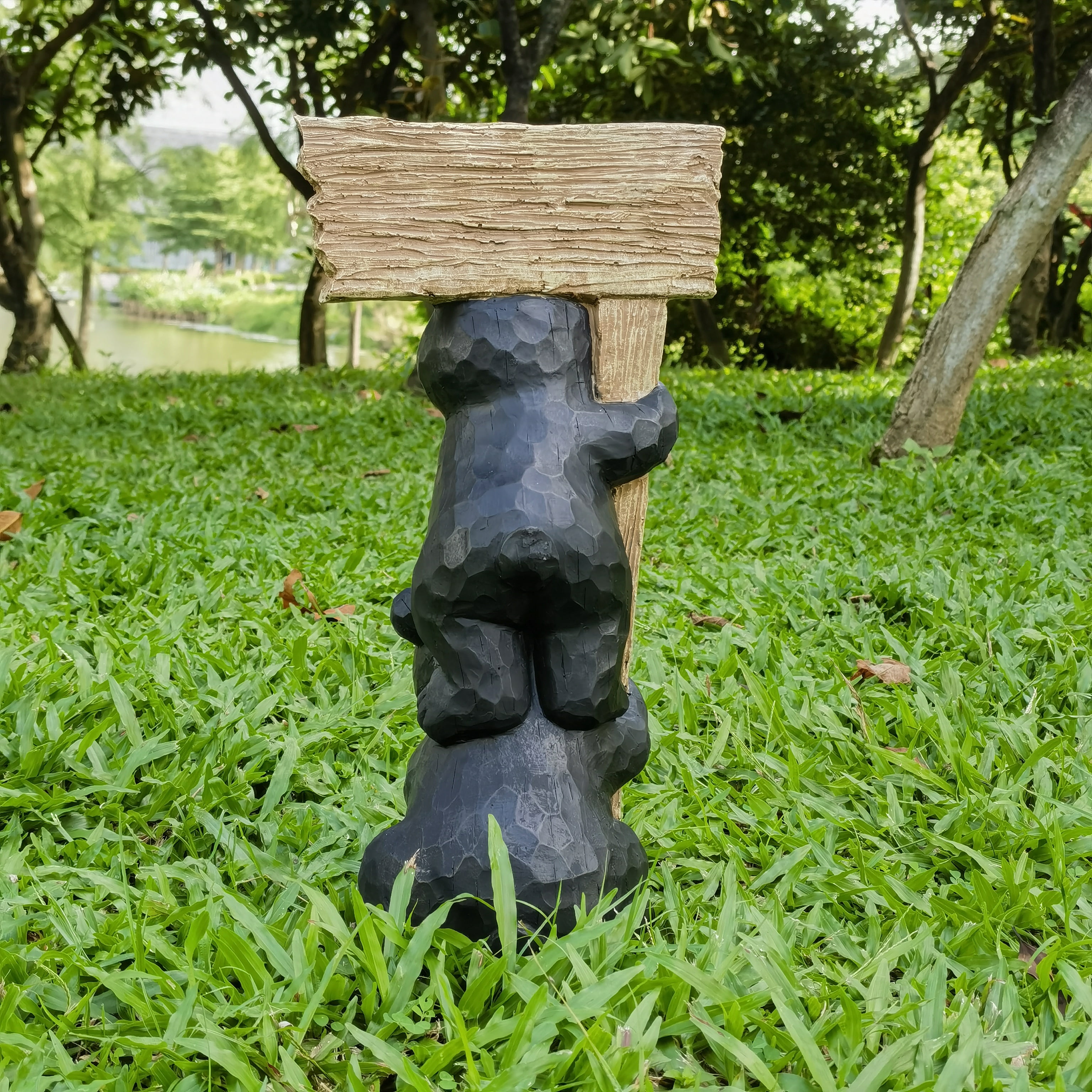 Stacking Bears with Welcome Sign for Garden or Home