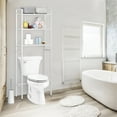 ZENY Bathroom Over the Toilet Organizer Metal MDF Storage