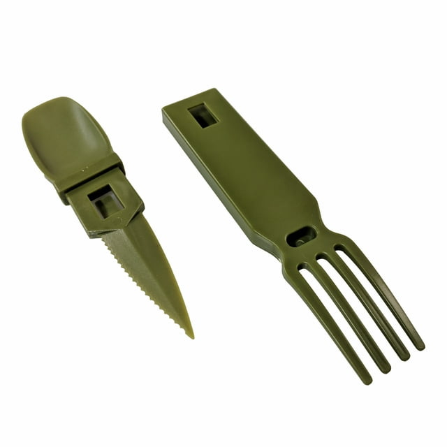 ASR Outdoor Snapatite 3 en 1 Ustensile Léger Outil de Poche Vert OD
