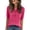 Hot Pink&15W0312, variant on Garbnen Ribbed Shirts for Women Knitted V Neck Button Half Sleeve T Shirts for Women Fitted Spring Stretch Basic Sweater Tunic Tops for Women Blue L
