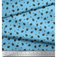 thumbnail image 2 of Soimoi Blue Cotton Poplin Fabric Oaknut & Fruits Print Sewing Fabric BTY 42 Inch Wide, 2 of 3