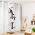 thumbnail image 3 of Adjustable 228-274cm Height Floor-to-Ceiling Vertical Cat Tree Stable Tall Cat Climbing Tree Cat Kittens Cat Toy ShopWise Round, 3 of 12