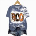 thumbnail image 5 of TOWED22 Halloween Tie Dye Boo Shirts for Women Funny Halloween Ghost Tshirts Fall Spooky Pumpkin Gift Top(Blue,XL), 5 of 5