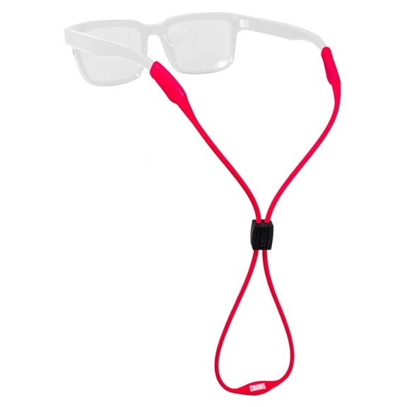 Chums Slim Retainer - Adjustable Eyewear Keeper - Thin Silicone Safety Eyewear Retainer for Women & Men (Red Coral)
